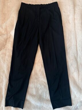 Valentino Spa straight leg black cropped pants, size 6